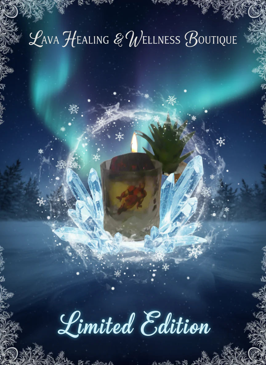 Candle with ice effect 